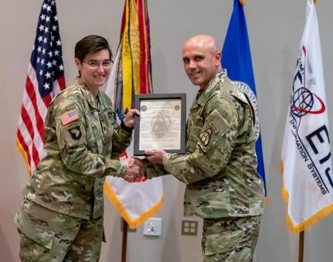 Photo of Lt.Col. Freeland and Col. Wolfe