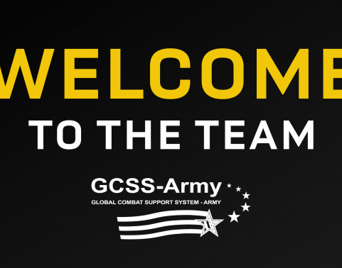 Welcome message graphic for GCSS-A